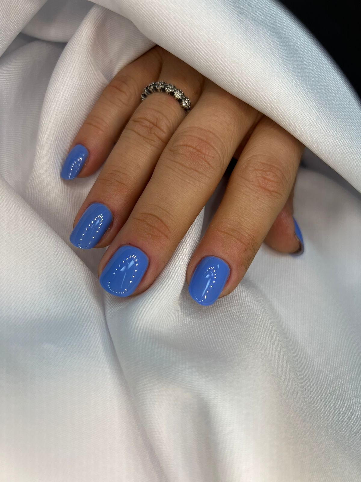 Unhas em gel na cor pink